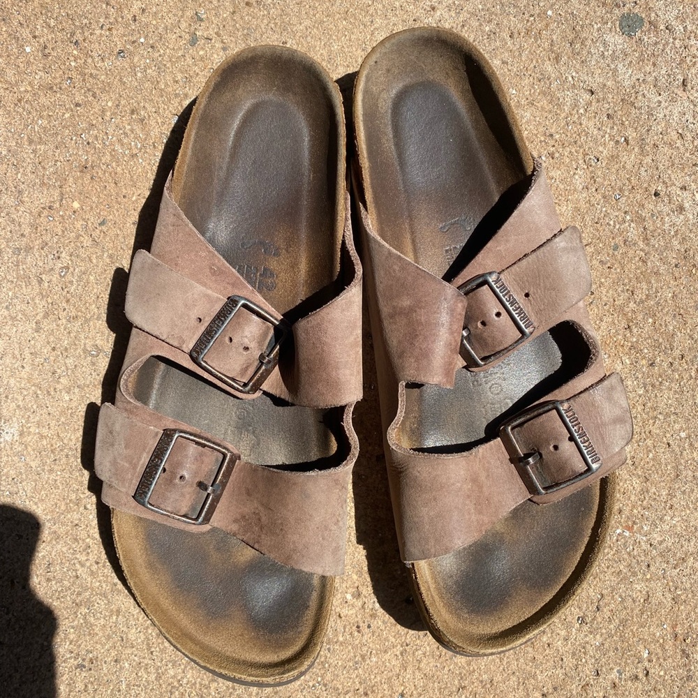 Brown Double Strap Sandals